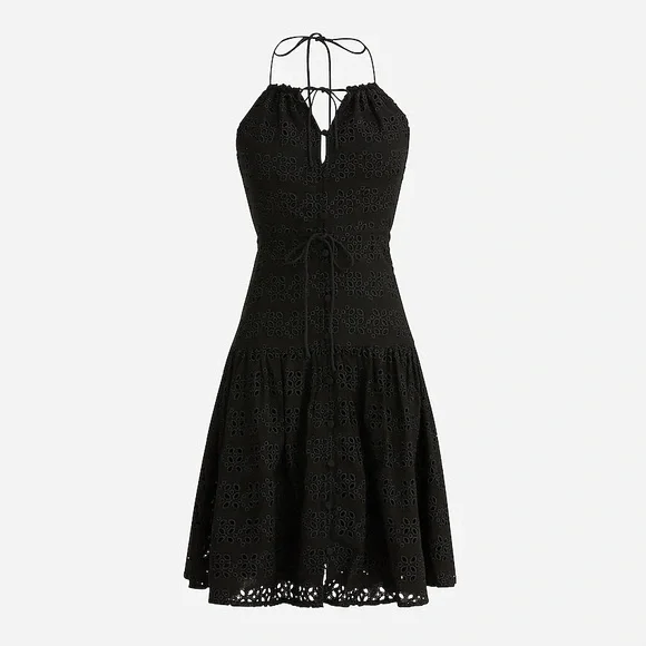 J.Crew Anguilla Mini Halter Dress in Eyelet Fabric J.Crew Anguilla Mini Halter Dress in Eyelet Fabric